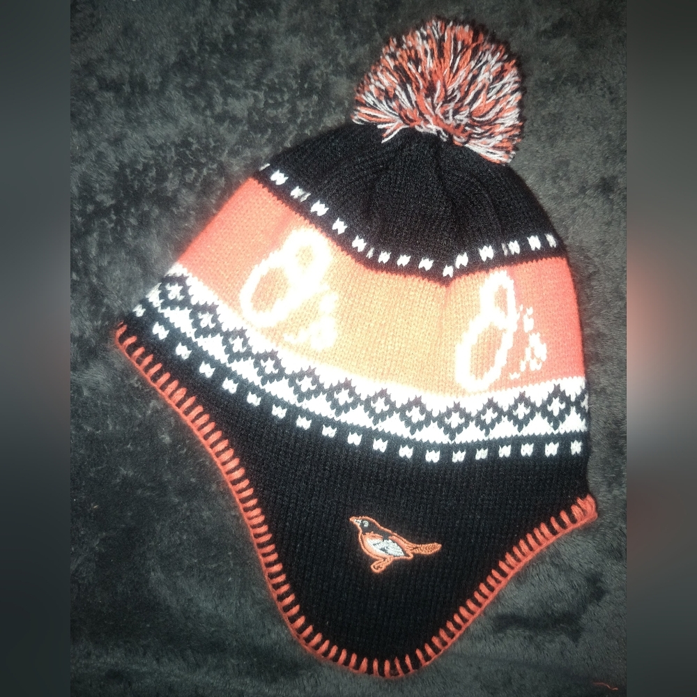 Baltimore Orioles Black & Orange Knitted Beanie Winter Hat - MLB Baseball